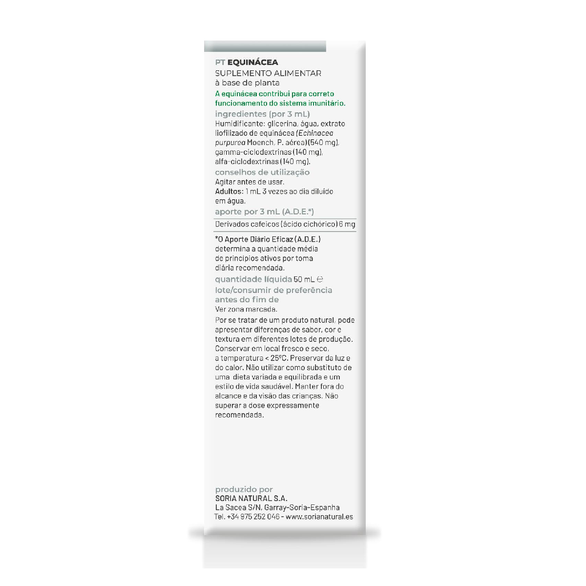 Extracto de Equinácea Soria Natural, 50 ml