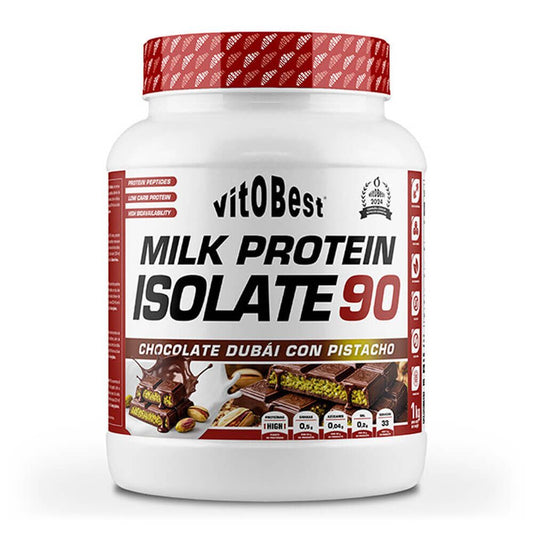 Milk Protein Isolate 90 - 1kg - Chocolate Dubái - Proteína De Aislado De Suero Isolate - Vitobest_0