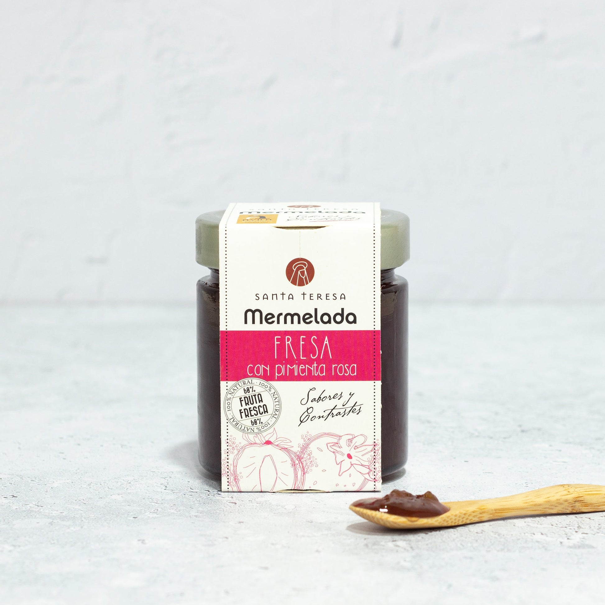Mermelada De Fresa Con Pimienta Rosa 240 G_0