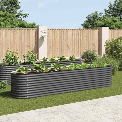 Arriate De Acero Galvanizado Gris 400x80x81 Cm_1