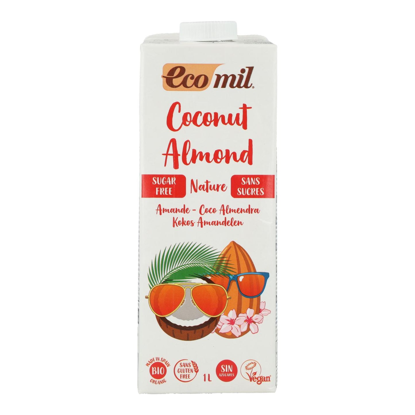 Bebida Coco y Almendra sin azúcar Ecomil 1L