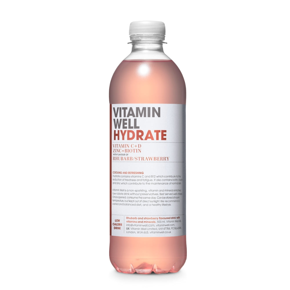 Bebida Vitaminada Hydrate Ruibardo Frambuesa 500ml Vitamin Well_0