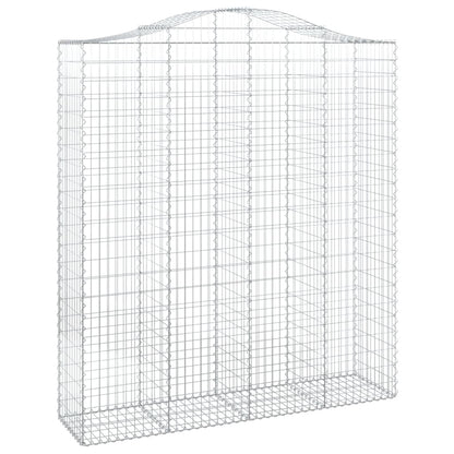 Cestas De Gaviones 9 Uds Forma De Arco Hierro 200x50x220/240 Cm_2