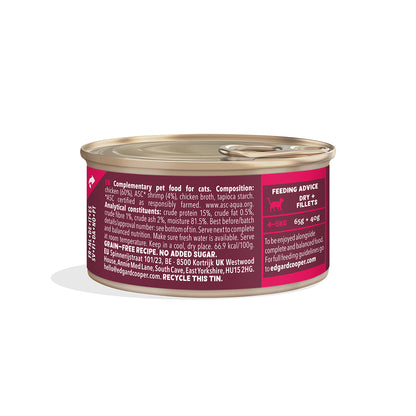 Filetes de pollo con gambas para gatos Edgard &amp; Cooper 70 g