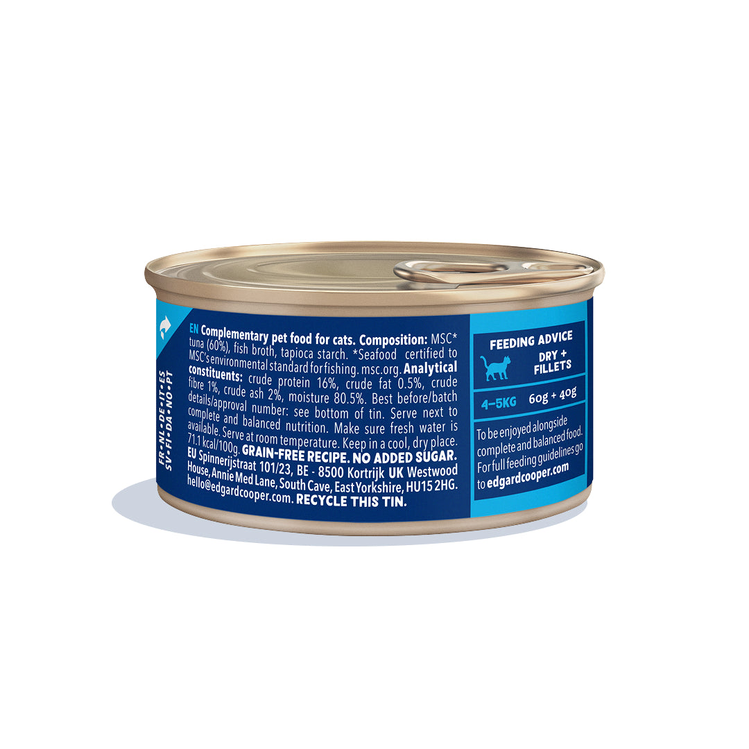Filetes de atún para gatos Edgard & Cooper 70 g