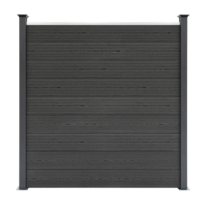 Vallas Para Exteriores De Wpc Y Aluminio - 8x Paneles + 9x Postes | Gris_3