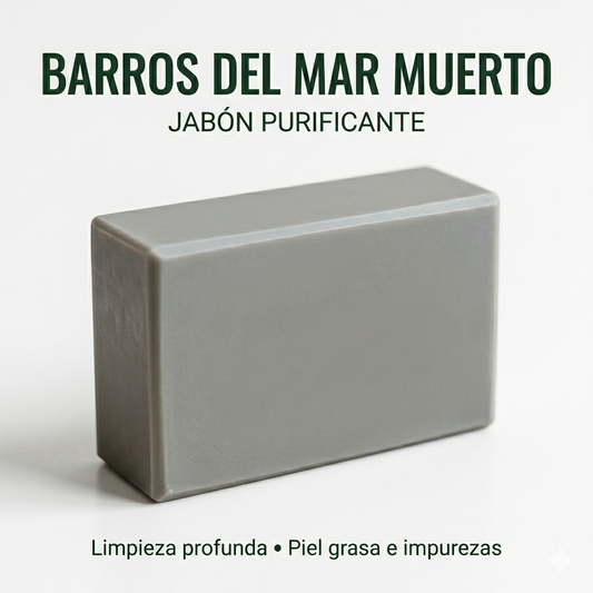 Jabón Sólido Natural de Barros del Mar Muerto 100 g | Limpieza Purificante para Piel Grasa y Mixta | M&On Naturals_0