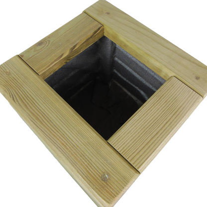 Jardinera Luxe De Madera Tratada Vidahuerto 40x40x40 Cm._4
