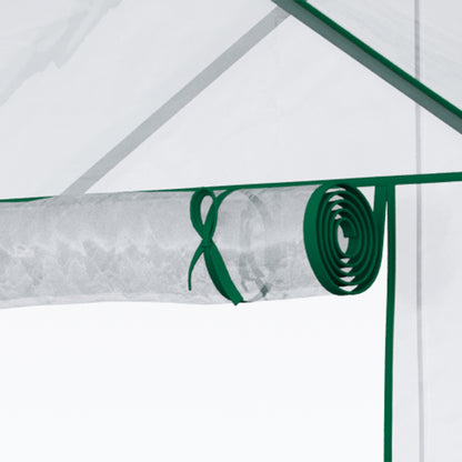 Outsunny Invernadero De Jardín Con 4 Estantes 142x73x195 Cm Verde_4