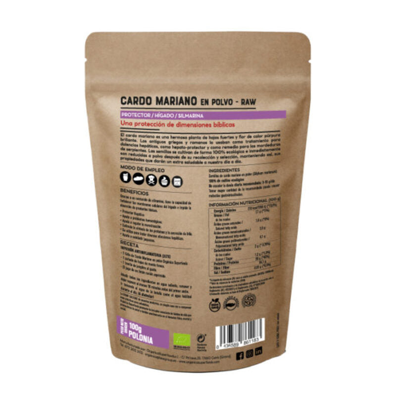 Semillas De Cardo Mariano Bio En Polvo 100g - Orgánica Superfoods_1