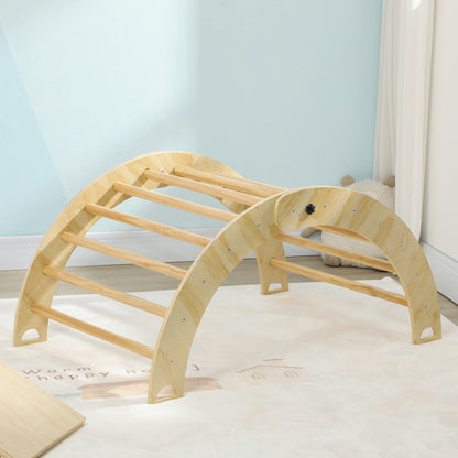 Aiyaplay Triángulo De Escalada De Madera Con Rampa Escalador De Arco Natural_3