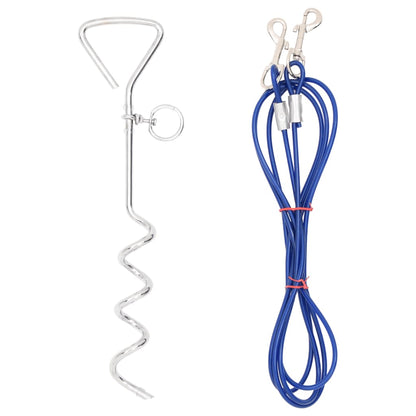 Cable De Amarre Para Perros Con Estaca De Tierra 5 M_1