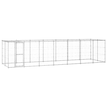 Perrera De Exterior De Acero Galvanizado Con Techo 16,94 M²_0