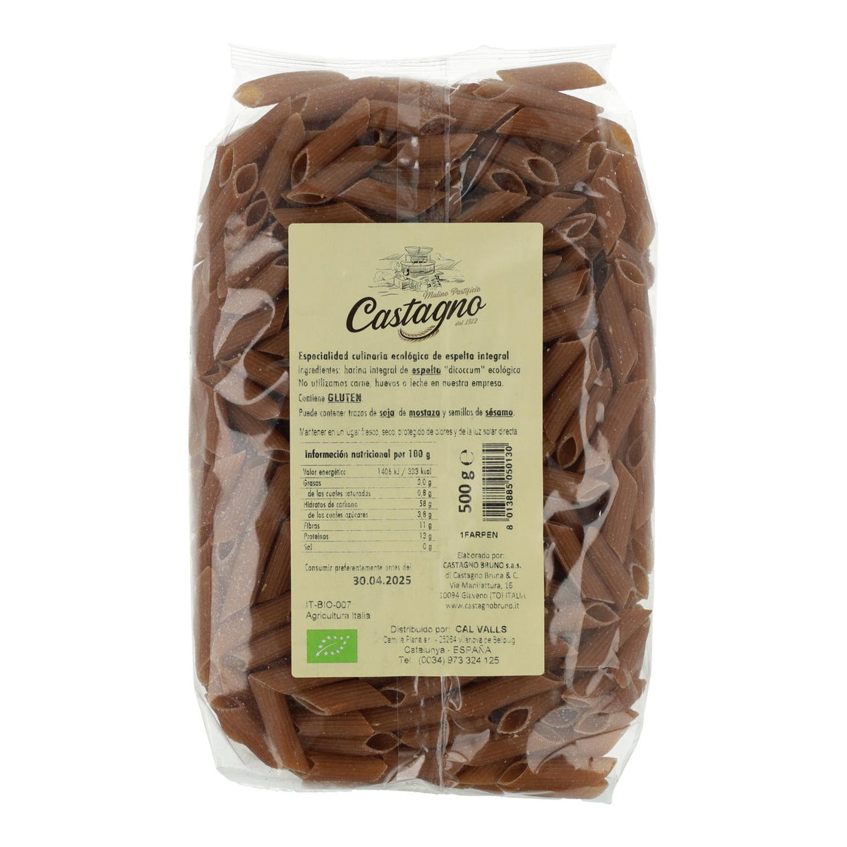 Macarrones Espelta Integral DICOCCUM ECO Castagno 500 g