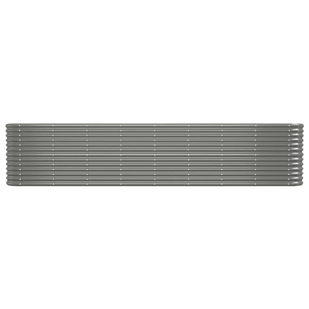 Jardinera Arriate Acero Galvanizado Gris 332x40x68 Cm_2
