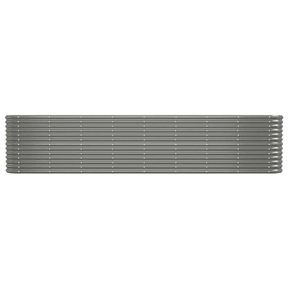 Jardinera Arriate Acero Galvanizado Gris 332x40x68 Cm_2