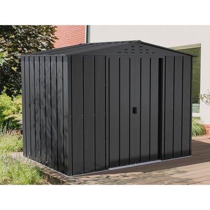 Duramax - Caseta Jardín - Top Titan 8x6 - Metal - Color Gris Antracita_3