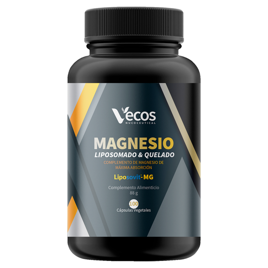 Magnesio Liposomado Y Quelado Vecos 100 Cápsulas | Alta Biodisponibilidad | Liposovit®_0