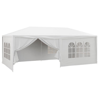 Outsunny Carpa De Jardín 6x3 M Con 4 Ventanas 2 Puertas Con Cremallera Blanco_0