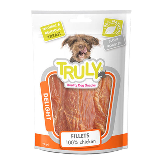 Snack Para Perro Filete De Pollo Truly 15 Bolsas X 90 Gr_0