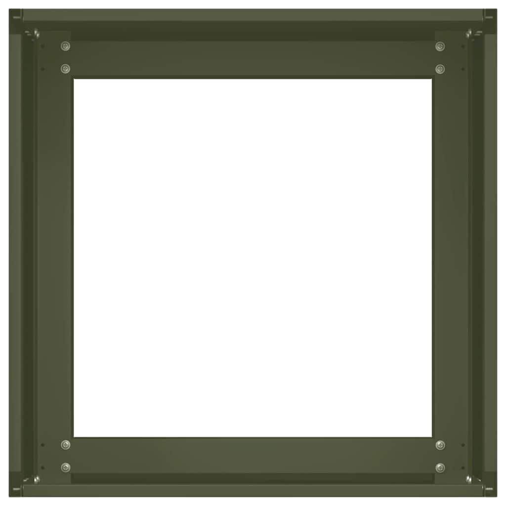 Jardinera Acero Verde Oliva 40x40x30 Cm_4
