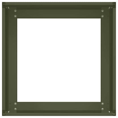 Jardinera Acero Verde Oliva 40x40x30 Cm_4