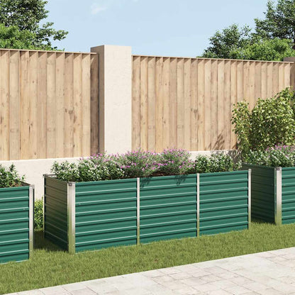 Arriate De Jardín De Acero Galvanizado Verde 240x80x77 Cm_1