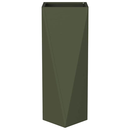 Jardinera 2 Pcs Verde Oliva 30 X 30 X 75 Cm Acero_5