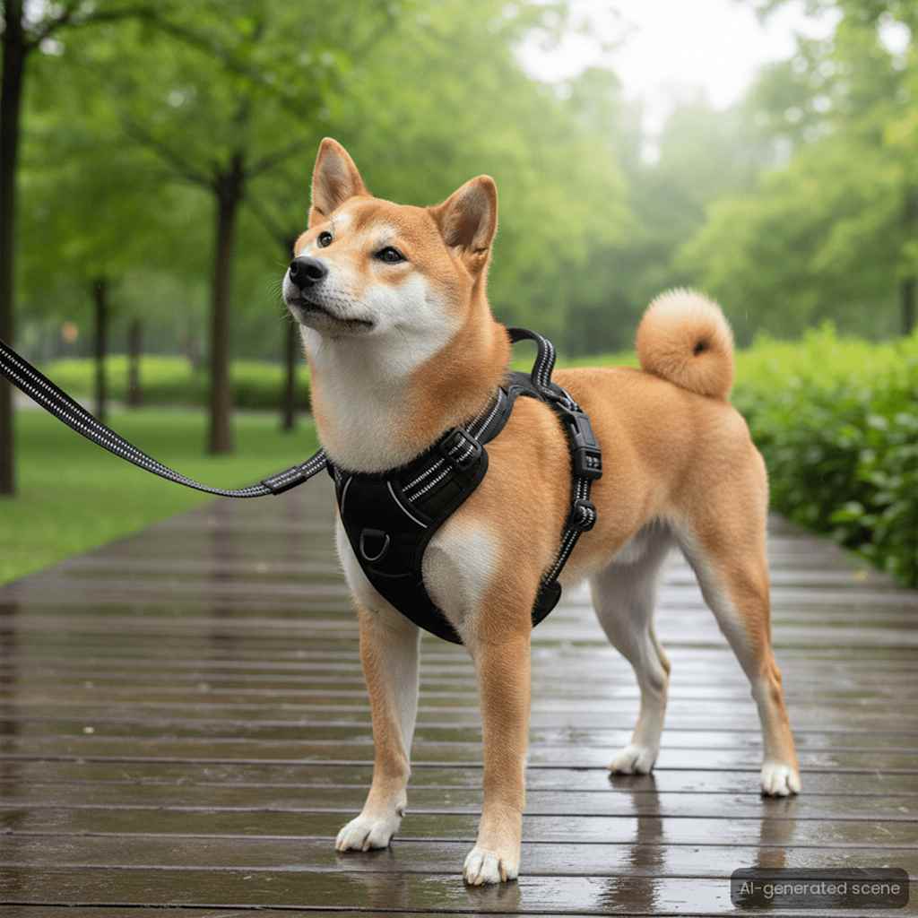 Arnés Para Perros Con Correa Y Collar Ajustable Rosa L_1