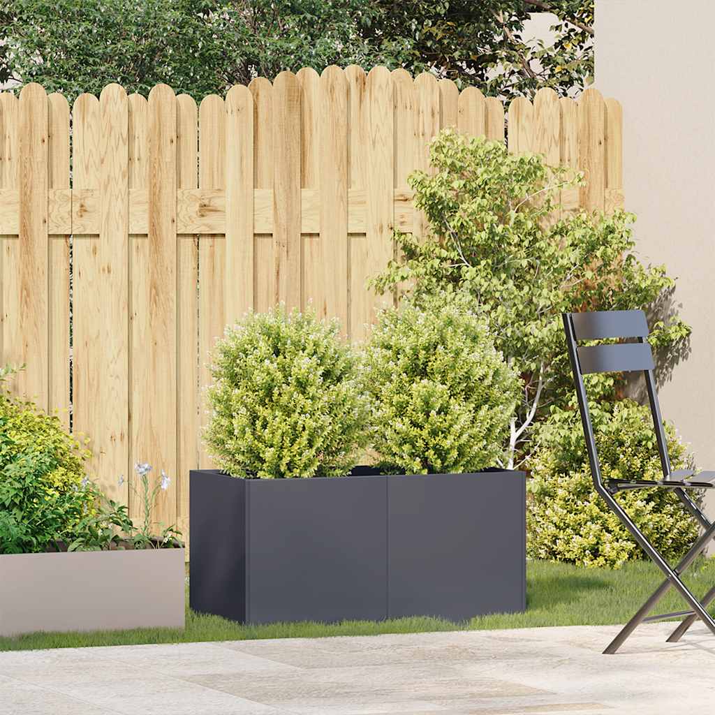 Jardinera De Acero Laminado En Frío Antracita 80x40x40 Cm_2