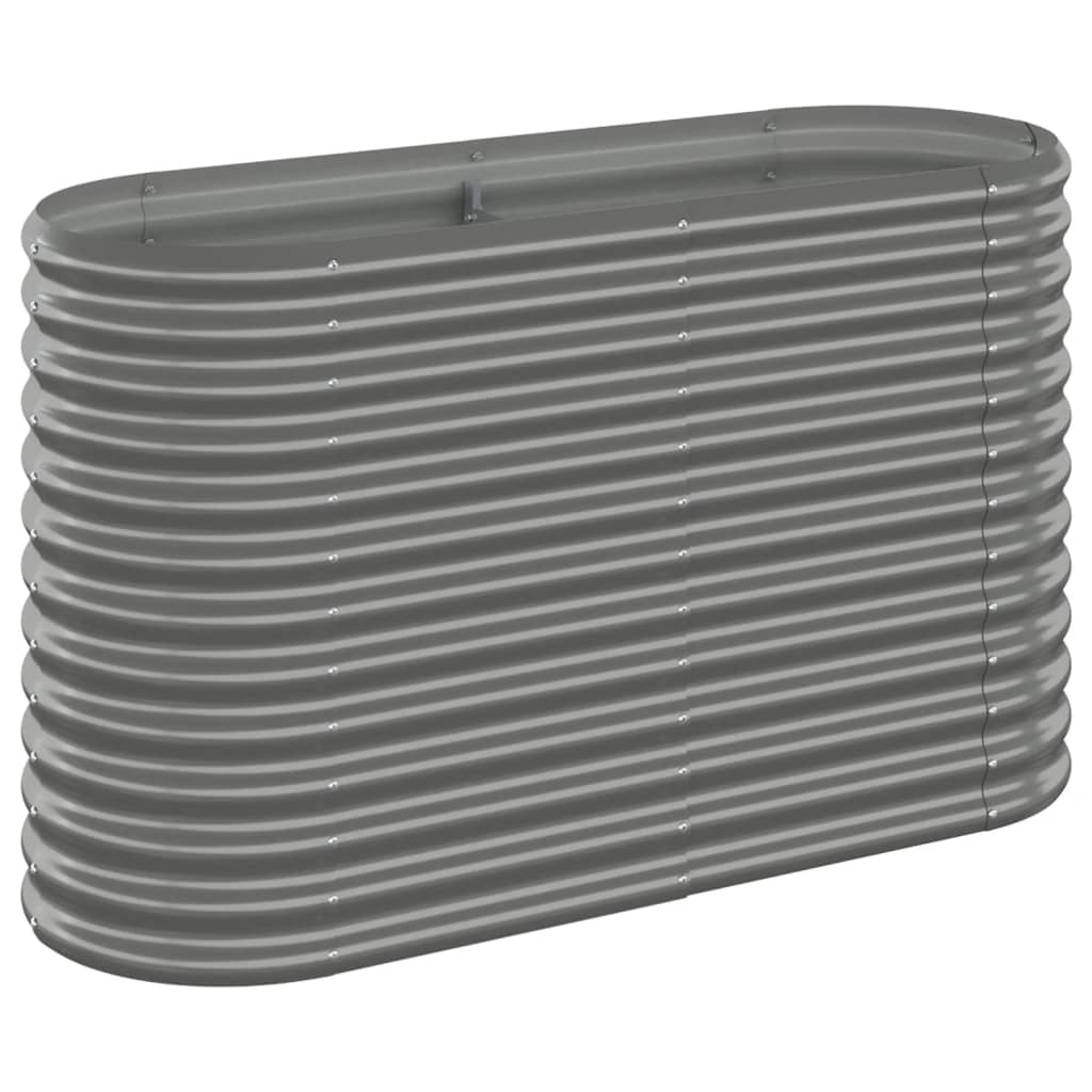 Jardinera Arriate Acero Galvanizado Gris 114x40x68 Cm_0