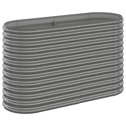 Jardinera Arriate Acero Galvanizado Gris 114x40x68 Cm_0