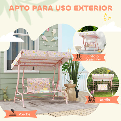 Aiyaplay Columpio De Jardín Exterior Para Niños De +3 Años 112x75x120 Cm Rosa_5