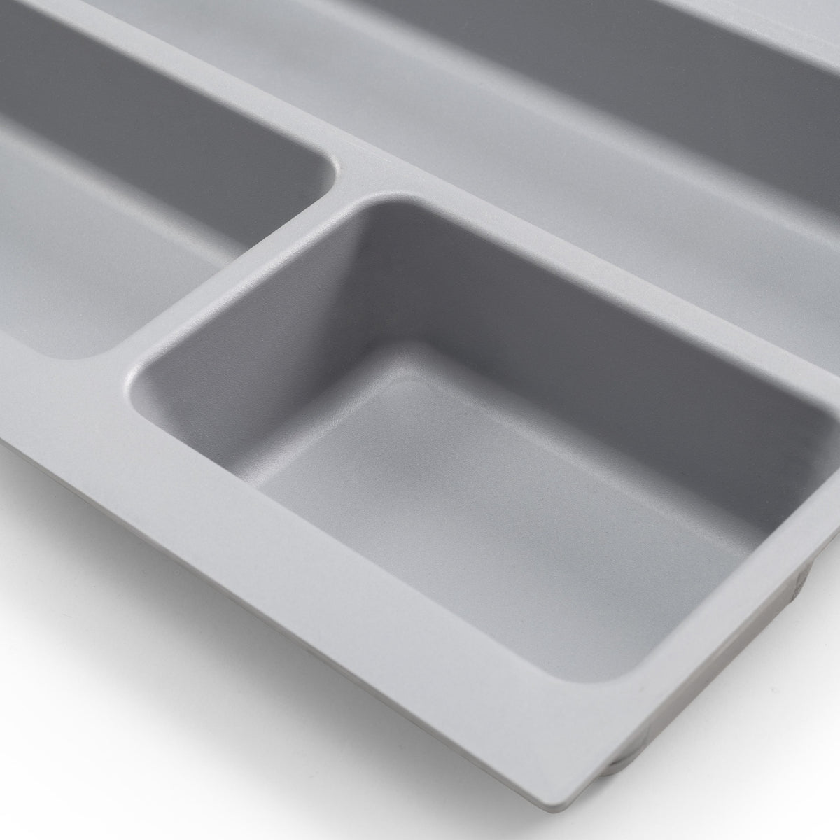 Emuca Cubertero Optima para cajón de cocina, módulo 900 mm, Plástico, Gris
