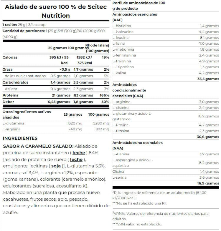 100% Whey Isolate - 700g - Caramelo Salado - Proteína De Aislado De Suero Isolate - Scitec Nutrition_5