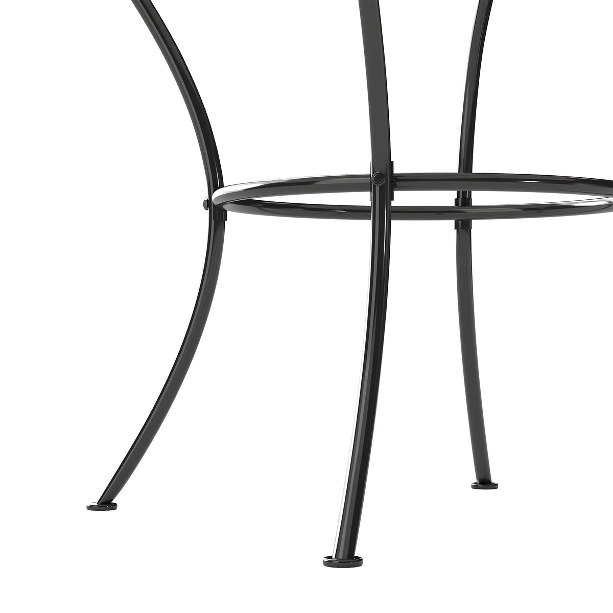 Mesa De Jardín Cuadrada Terraza Balcón Outsunny 45x45x50 Cm Negro_5