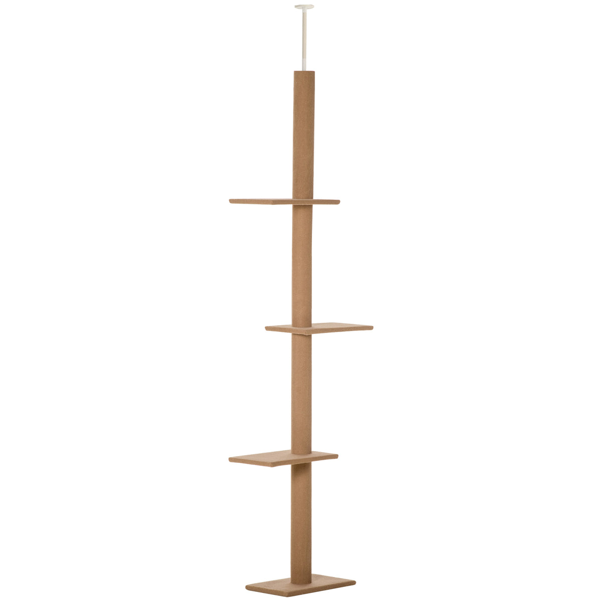Pawhut Árbol Para Gatos Del Suelo Al Techo 43x27x228-260 Cm Con Altura Ajustable_0