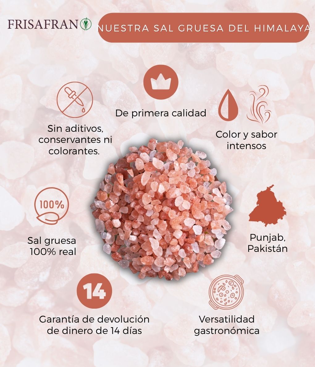 Sal Rosa Del Himalaya Gruesa - Calidad Y Sabor | Frisafran 100 G_2