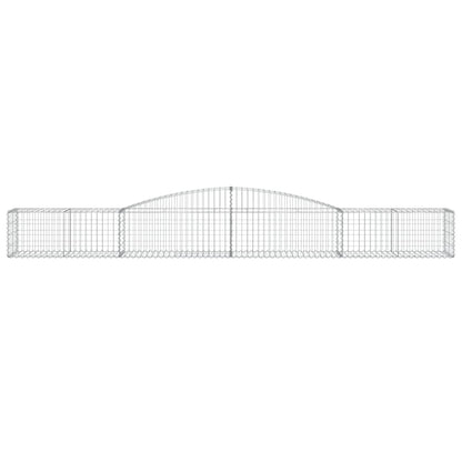 Cestas De Gaviones 7 Uds Forma De Arco Hierro 400x50x40/60 Cm_3