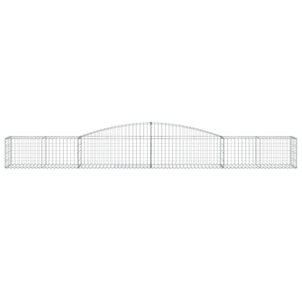 Cestas De Gaviones 15 Uds Forma De Arco Hierro 400x50x40/60 Cm_3