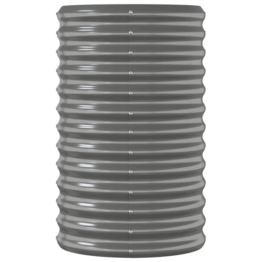 Jardinera Arriate Acero Galvanizado Gris 114x40x68 Cm_3