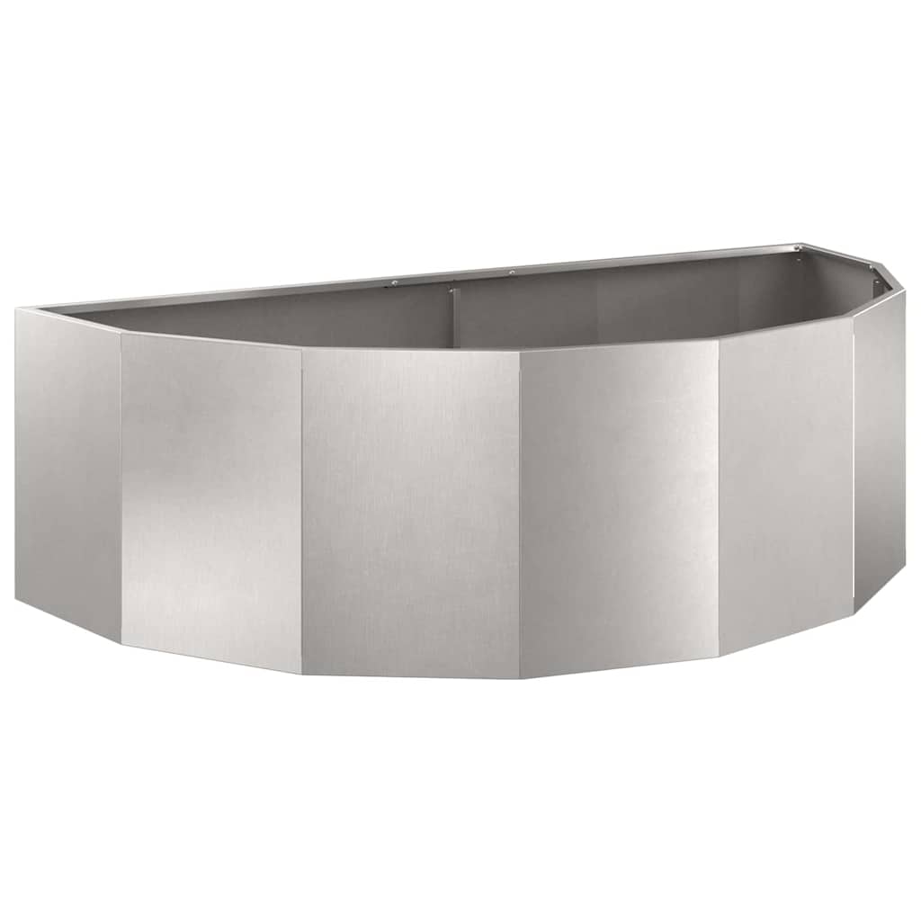 Jardinera Plateado 120 X 60 X 35 Cm Acero Inoxidable_0