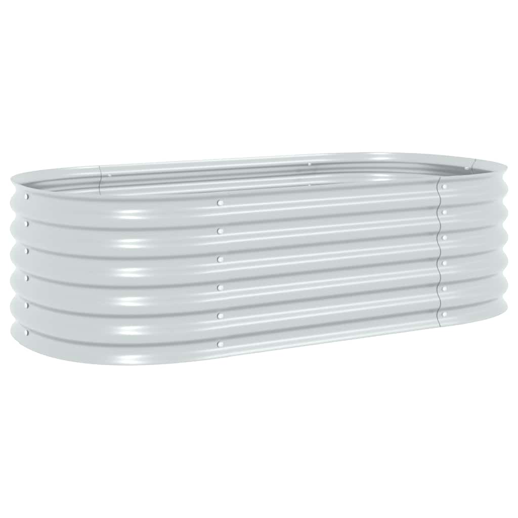 Arriate De Acero Galvanizado Plateado 160x80x44 Cm_0