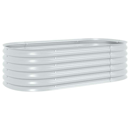 Arriate De Acero Galvanizado Plateado 160x80x44 Cm_0
