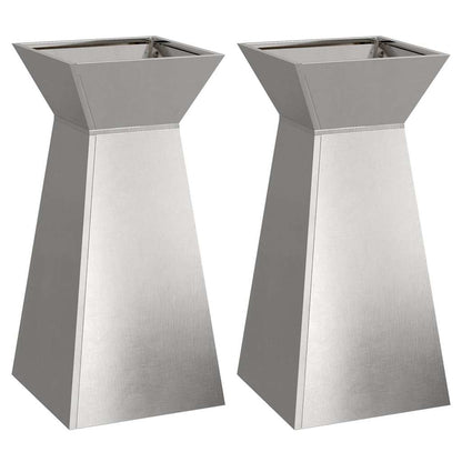 Maceta Pilar 2 Pcs Plateado 35 X 35 X 73 Cm_0