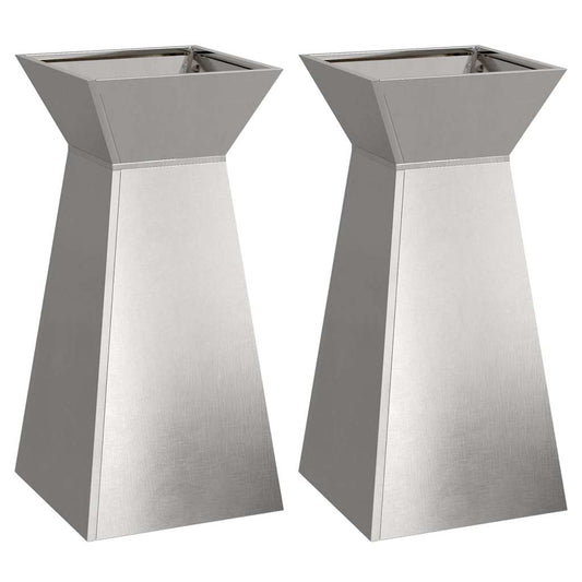 Maceta Pilar 2 Pcs Plateado 35 X 35 X 73 Cm_0