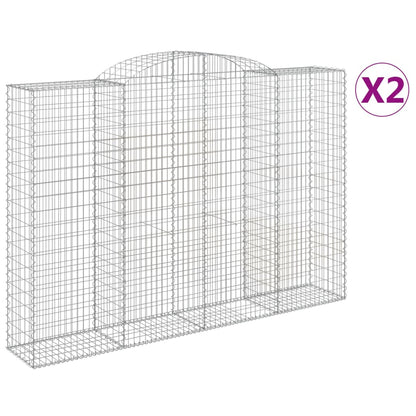 Cestas De Gaviones 2 Uds Forma De Arco Hierro 300x50x200/220 Cm_0