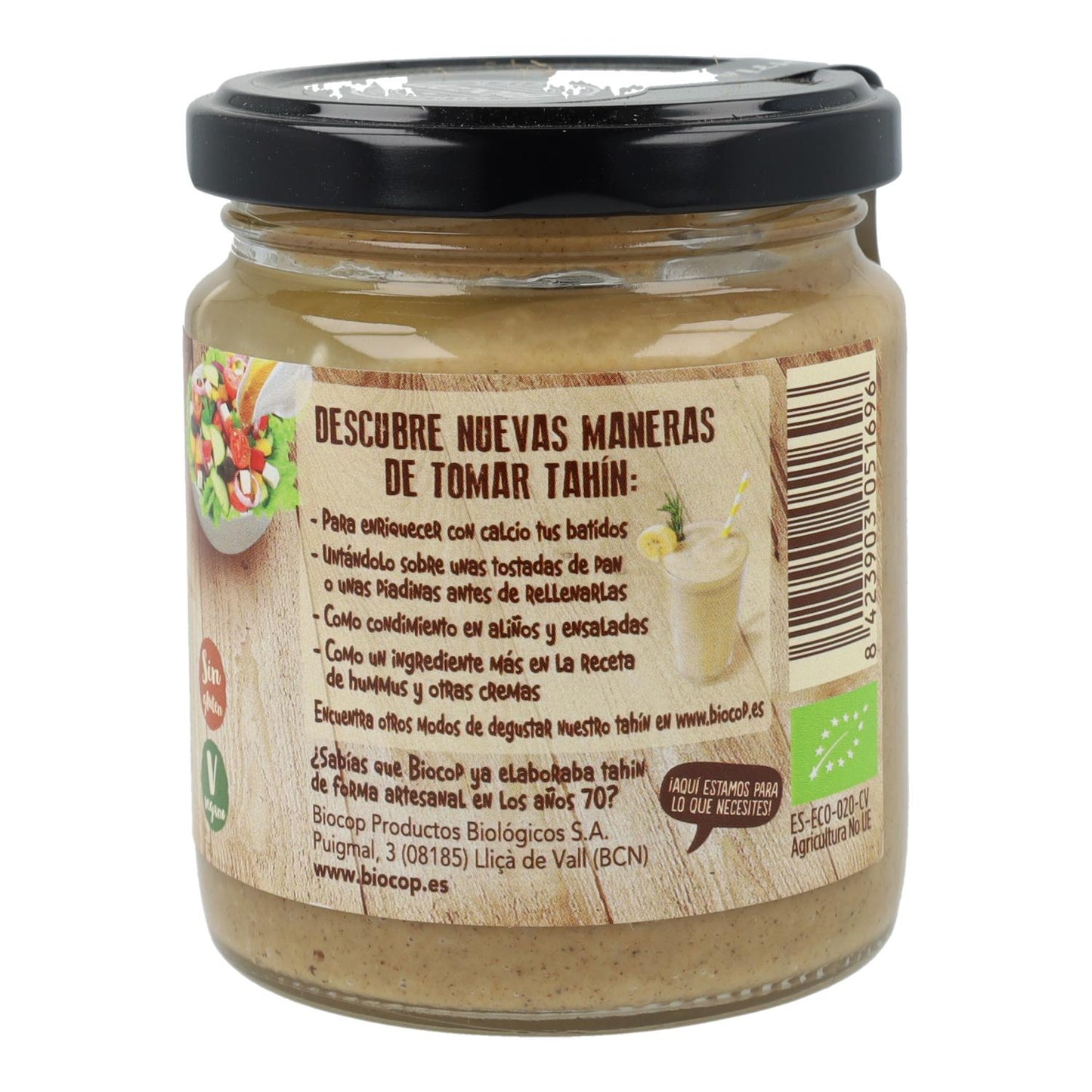 Tahin Integral Tostado sin sal Biocop 225 g