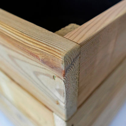 Jardinera Rectangular De Madera Tratada Para Exterior Ghio Hortalia 100x40x40 Cm_4