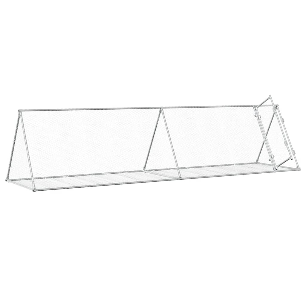 Conejera Acero Galvanizado Plateado 400x105x91 Cm_2